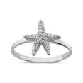 thumbnail image 1 of Designer Sterling Silver Rhodium-Plated Polished Cz Starfish Ring Made In China -Jewelry By Sweet Pea Creations, 1 of 4
