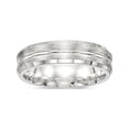 thumbnail image 1 of Designer Sterling Silver Ss 6Mm Brushed Fancy Band Size 10 (Width=6.00) Made In United States -Jewelry By Sweet Pea Creations, 1 of 4