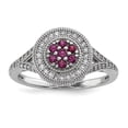 thumbnail image 1 of Designer Sterling Silver Ss Rhodium-Plated Cz Brilliant Embers Circle Ring Made In Indonesia -Jewelry By Sweet Pea Creations, 1 of 4