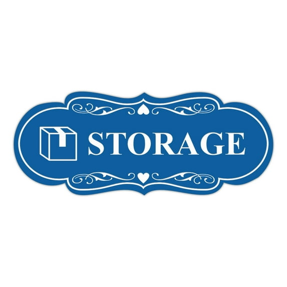 Designer Storage (Box) Sign (Blue) - Large
