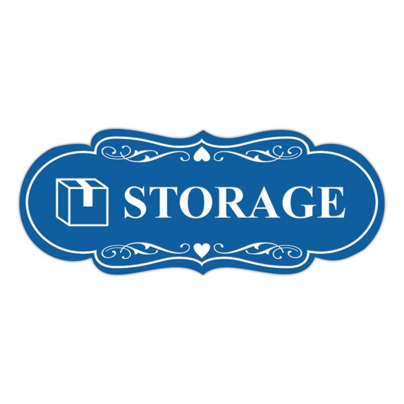 Designer Storage (Box) Sign (Blue) - Small