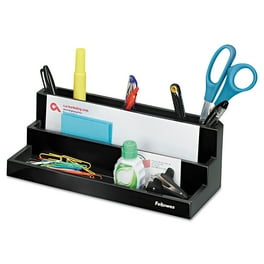Designer Suites Desktop Organizer, 7 Compartments, Plastic, 11.13 x 5 x 3.78, Black Pearl Designer Suites Desktop Organizer, 7 Compartments, Plastic, 11.13 x 5 x 3.78, Black Pearl