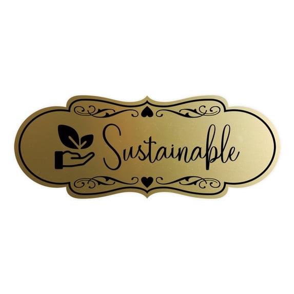 Designer Sustainable Sign (Brushed Gold) - Medium