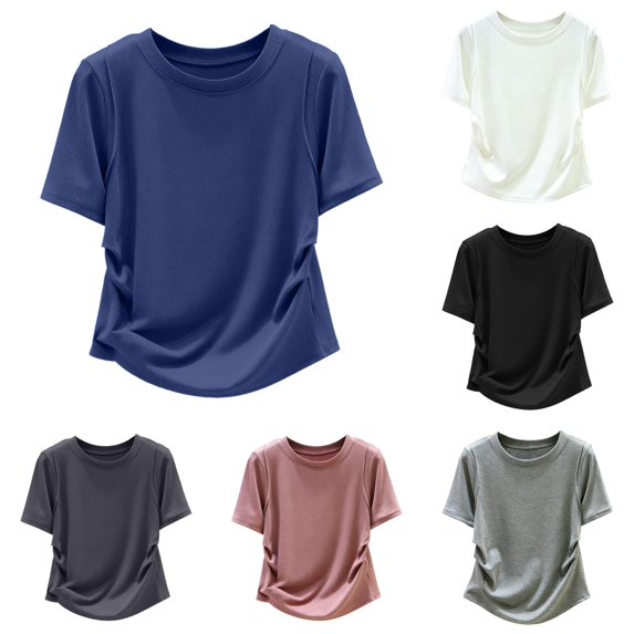 Designer T Shirt With Waist For Everyday Casual Wear And Fit Blue L