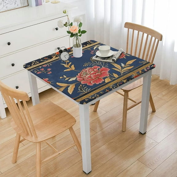 Designer Tablecloth for Rectangle Tables, Floral Pattern Tablecloths,Decorative Table Cover Cloth for Kitchen Dining Room