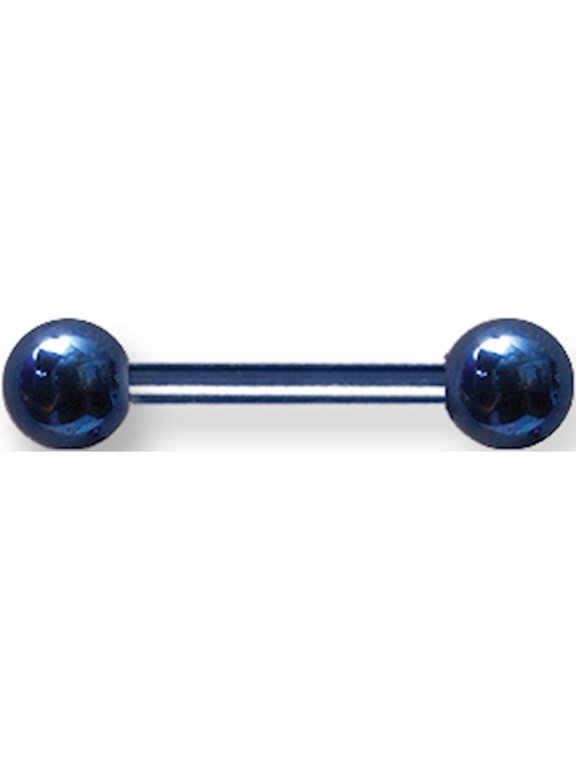 Designer Titanium Solid Bb 12G (2Mm) 5/8 (15Mm) Long W 6Mm Balls Cobalt Made In China -Jewelry By Sweet Pea Creations