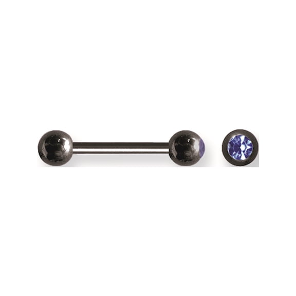 Designer Titanium Solid Bb W Single Press Fit Gem Ball 12G (2Mm) 5/8 (15Mm) Long Made In China -Jewelry By Sweet Pea Creations