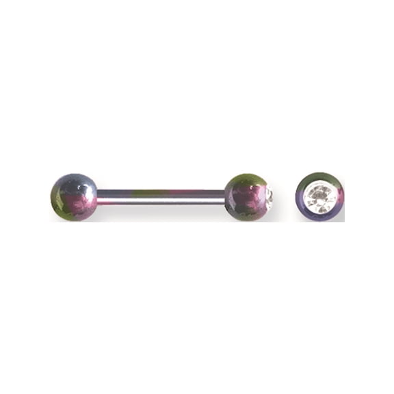 Designer Titanium Solid Bb W Single Press Fit Gem Ball 12G (2Mm) 5/8 (15Mm) Long Made In China -Jewelry By Sweet Pea Creations