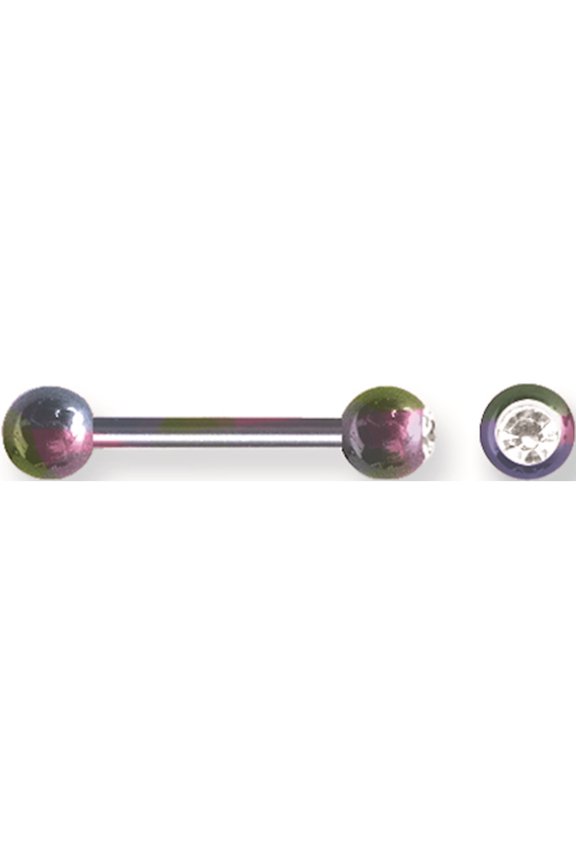 Designer Titanium Solid Bb W Single Press Fit Gem Ball 12G (2Mm) 5/8 (15Mm) Long Made In China -Jewelry By Sweet Pea Creations