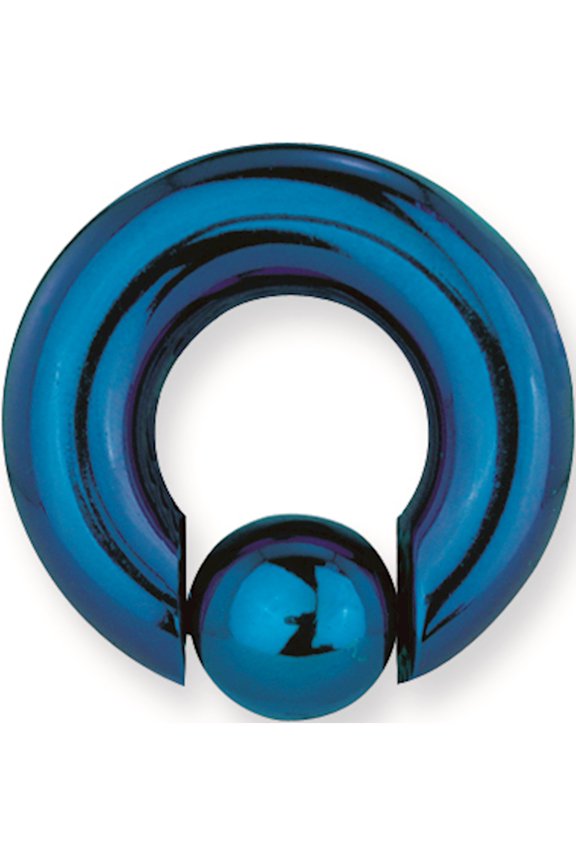 Designer Titanium Solid Captive 0G (8.2Mm) 5/8 (15Mm) Dia W 12Mm Ball Co Made In China -Jewelry By Sweet Pea Creations