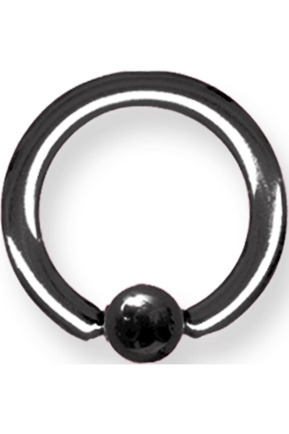 Designer Titanium Solid Captive 10G (2.6Mm) 1/2 (13Mm) Dia W 5Mm Ball Bl Made In China -Jewelry By Sweet Pea Creations