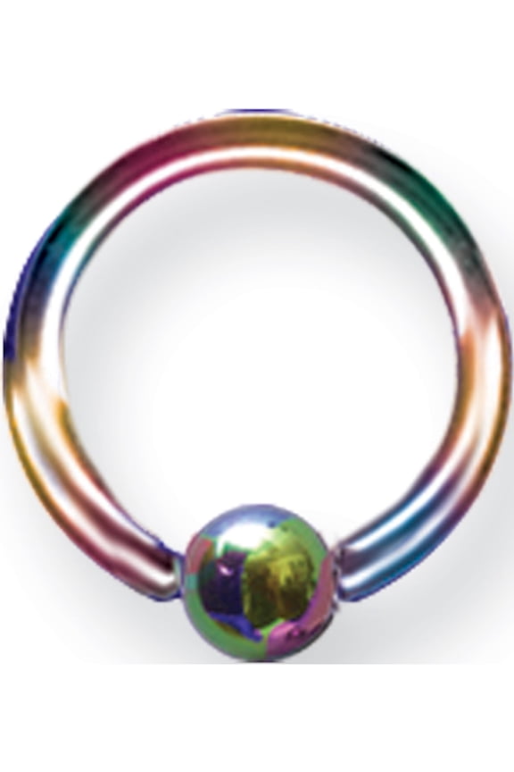 Designer Titanium Solid Captive 14G (1.6Mm) 3/8 (10Mm) Dia W 4Mm Ball Ra Made In China -Jewelry By Sweet Pea Creations