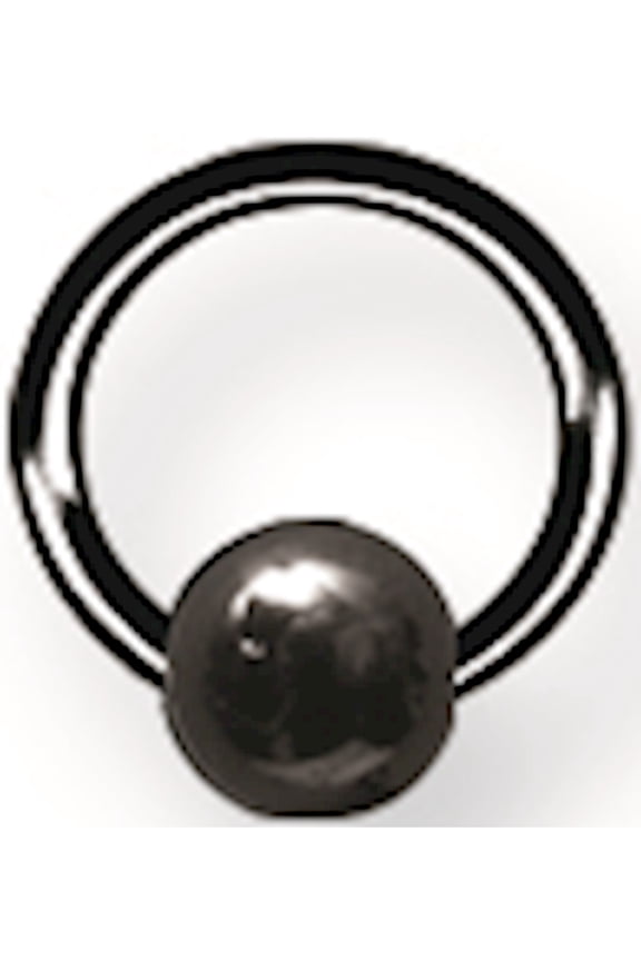 Designer Titanium Solid Captive 16G (1.3Mm) 1/4 (6Mm) Dia W 4Mm Ball Bla Made In China -Jewelry By Sweet Pea Creations