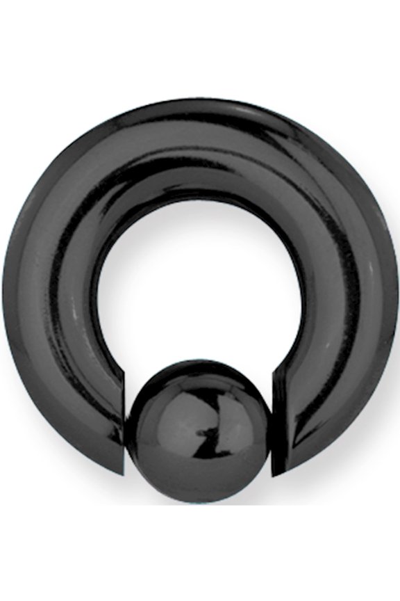 Designer Titanium Solid Captive 2G (6.5Mm) 1/2 (13Mm) Dia W 10Mm Ball Bl Made In China -Jewelry By Sweet Pea Creations