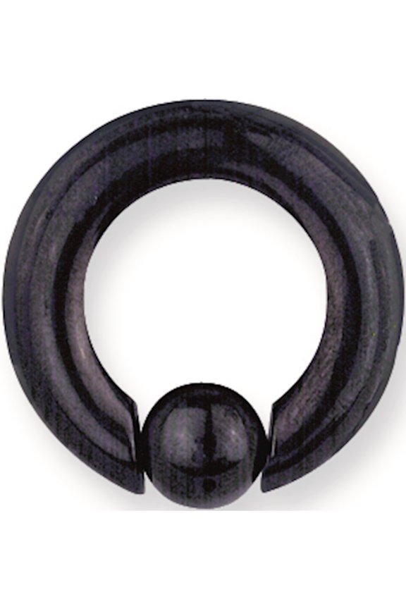 Designer Titanium Solid Captive 4G (5.2Mm) 5/8 (15Mm) Dia W 8Mm Ball Bla Made In China -Jewelry By Sweet Pea Creations