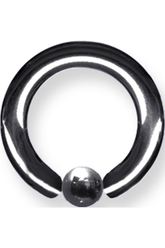 Designer Titanium Solid Captive 8G (3.2Mm) 1/2 (13Mm) Long W 5Mm Ball Bl Made In China -Jewelry By Sweet Pea Creations