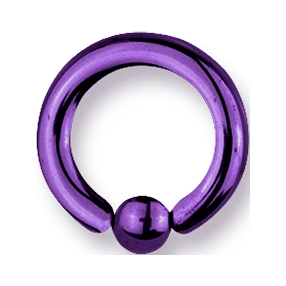 Designer Titanium Solid Captive 8G (3.2Mm) 7/16 (12Mm) Dia W 5Mm Ball Dr Made In China -Jewelry By Sweet Pea Creations