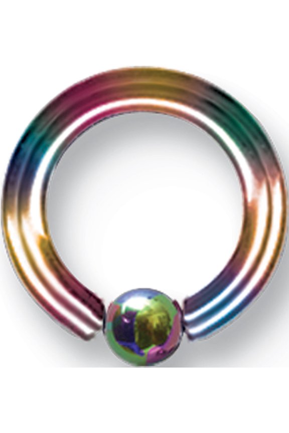 Designer Titanium Solid Captive 8G (3.2Mm) 7/16 (12Mm) Dia W 5Mm Ball Ra Made In China -Jewelry By Sweet Pea Creations