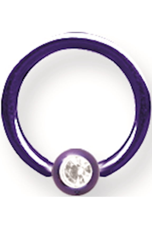 Designer Titanium Solid Captive W Press Fit Gem Ball 14G (1.6Mm) 3/8 (10 Made In China -Jewelry By Sweet Pea Creations