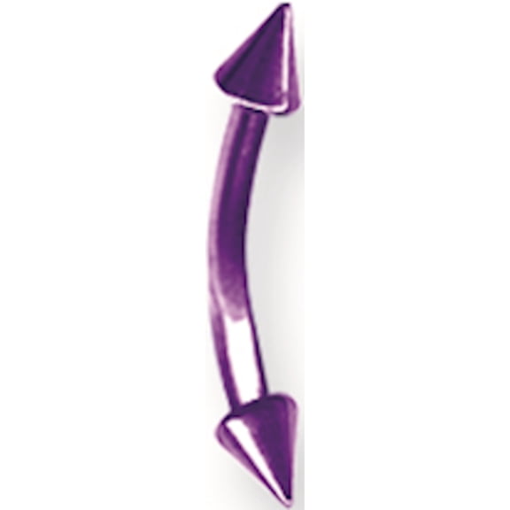 Designer Titanium Solid Curv Bb W Cones 16G (1.3Mm) 3/8 (10Mm) Long 3Mm Made In China -Jewelry By Sweet Pea Creations