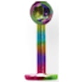 thumbnail image 1 of Designer Titanium Solid Labret 16G (1.3Mm) 5/16 (8Mm) Long W 4Mm Ball Rainbow Made In China -Jewelry By Sweet Pea Creations, 1 of 2