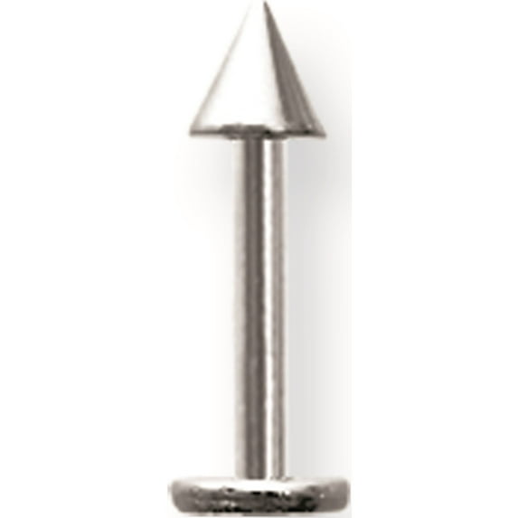 Designer Titanium Solid Labret W Cones 14G (1.6Mm) 3/8 (10Mm) Long 4Mm Cone Un Made In China -Jewelry By Sweet Pea Creations