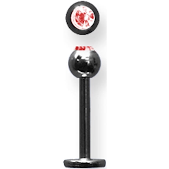 Designer Titanium Solid Labret W Press Fit Gem Ball 16G (1.3Mm) 3/8 Made In China -Jewelry By Sweet Pea Creations