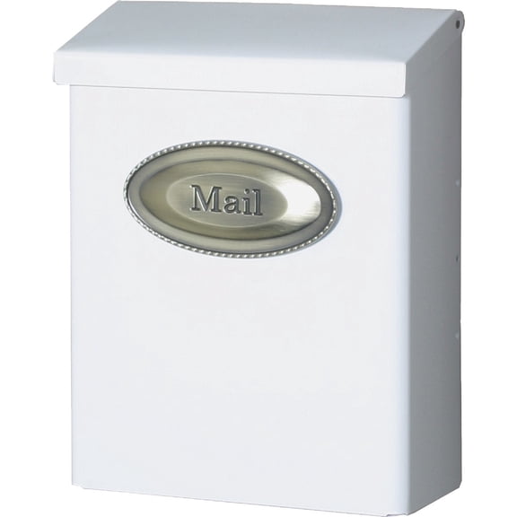 Solar Group Designer Mailbox - Wall Mount, White Home & Garage Storage, Stackable Design
