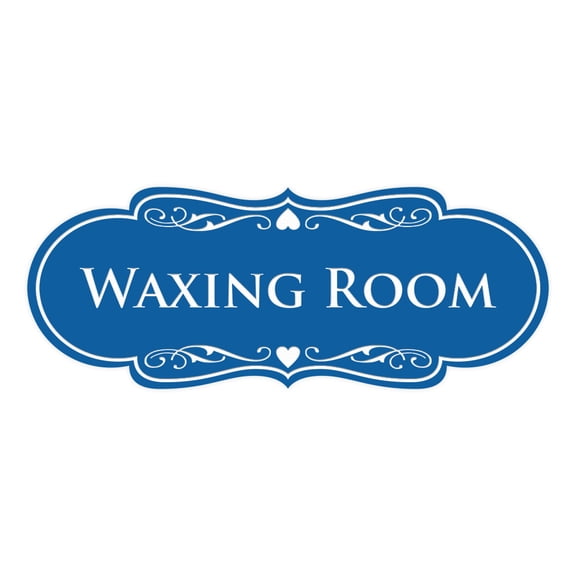 Designer Waxing Room Sign (Blue) - Medium