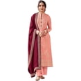 thumbnail image 1 of Designer Wedding Wear Indian Pakistani Salwar Kameez Suits Plazzo Pant Outfits ( Orange, S - 38 ), 1 of 5