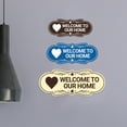 thumbnail image 1 of Designer Welcome To Our Home Sign (Navy Blue / White) - Small, 1 of 4