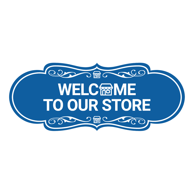 welcome to our store Designer Welcome to Our Store Sign (Ivory/Dark Brown  main image 4