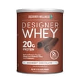 thumbnail image 1 of Designer Wellness, Designer Whey, Natural 100% Whey Protein Powder with Probiotics, Fiber, and Key B-Vitamins for Energy, Gluten-Free, Gourmet Chocolate, 12oz, 1 of 10