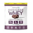 thumbnail image 1 of Designer Wellness, Designer Whey, Natural 100% Whey Protein Powder with Probiotics, Fiber, and Key B-Vitamins for Energy, Gluten-free, Non-GMO, Double Chocolate, 2 lb, 1 of 6