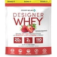 thumbnail image 1 of Designer Wellness, Designer Whey, Natural 100% Whey Protein Powder with Probiotics, Fiber, and Key B-Vitamins for Energy, Gluten-free, Non-GMO, Summer Strawberry, 2 lb, 1 of 7