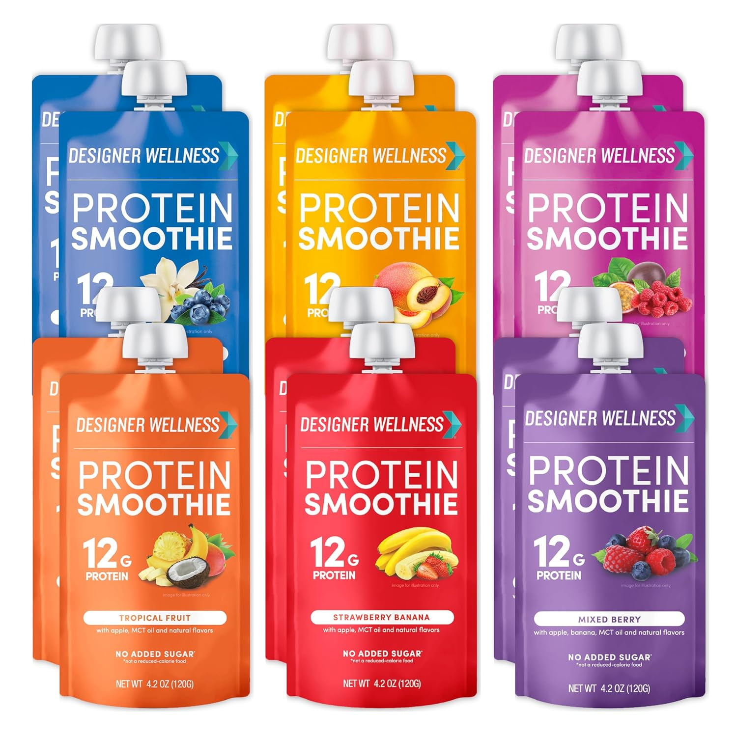 Designer Wellness Mixed Variety Protein Smoothie Pack, 12 Count