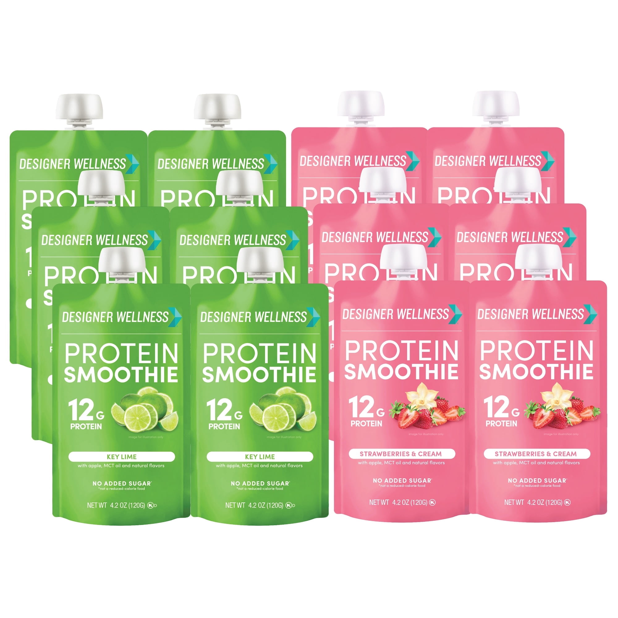 Zero Point Smoothie Designer Wellness Protein Smoothie, 12 Count, Summer Variety, Real ...