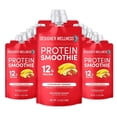 thumbnail image 1 of Designer Wellness Protein Smoothie, 12 Count, Strawberry Banana, Real Fruit, 12g Protein, Low Carb, Zero Added Sugar, Gluten-Free, 1 of 5