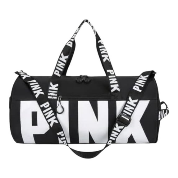 Designer Women PINK Travel/Gym Duffle Bag (Black)