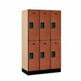 thumbnail image 1 of Designer Wood Locker - Double Tier - 3 Wide - 5 Feet High - 18 Inches Deep - Cherry, 1 of 3