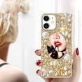 thumbnail image 1 of Designer for iPhone 12 & iPhone 12 Pro Mirror Case with Bling Gemstone,3D Glitter Sparkle Diamond Phone Case，Luxury Shiny Crystal Rhinestone Protective Cover for Women/Gril(Gold Gems), 1 of 13