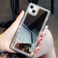 thumbnail image 1 of Designer for iPhone 13 Mini Mirror Case for Women with Bling Rhinestone, Stick on Mirror for Phone Case,Luxury Shiny Crystal Protective Cover for Outdoor Makeup for Girl(Glitter Diamond), 1 of 7