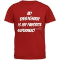 thumbnail image 1 of Designer is My Superhero Red Adult T-Shirt - 2X-Large, 1 of 1