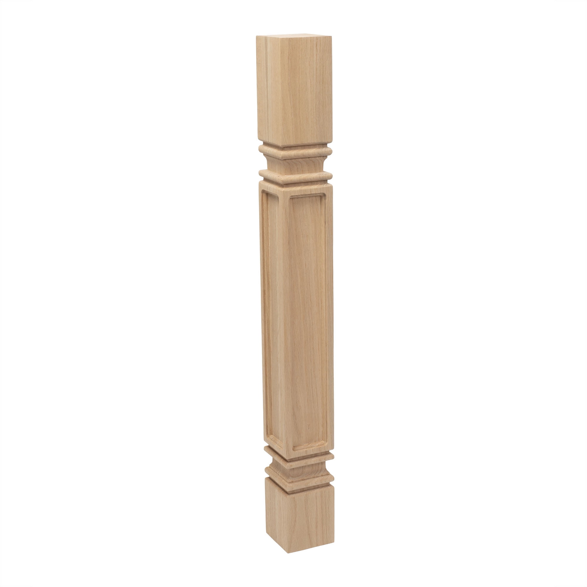 Unfinished Red Oak Mission Kitchen Island Leg 35-1/4" High