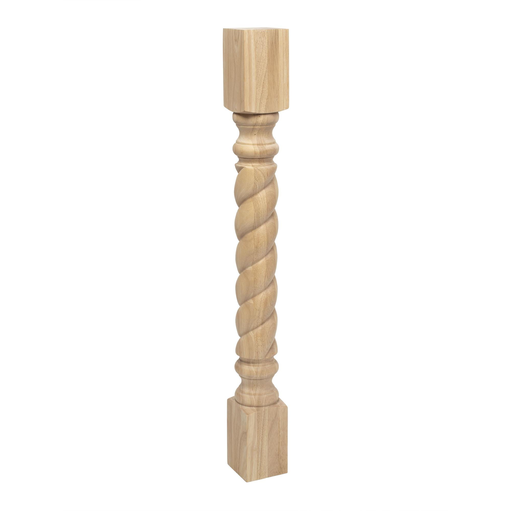 35.25" Unfinished Solid Hardwood Rope Kitchen Island Leg