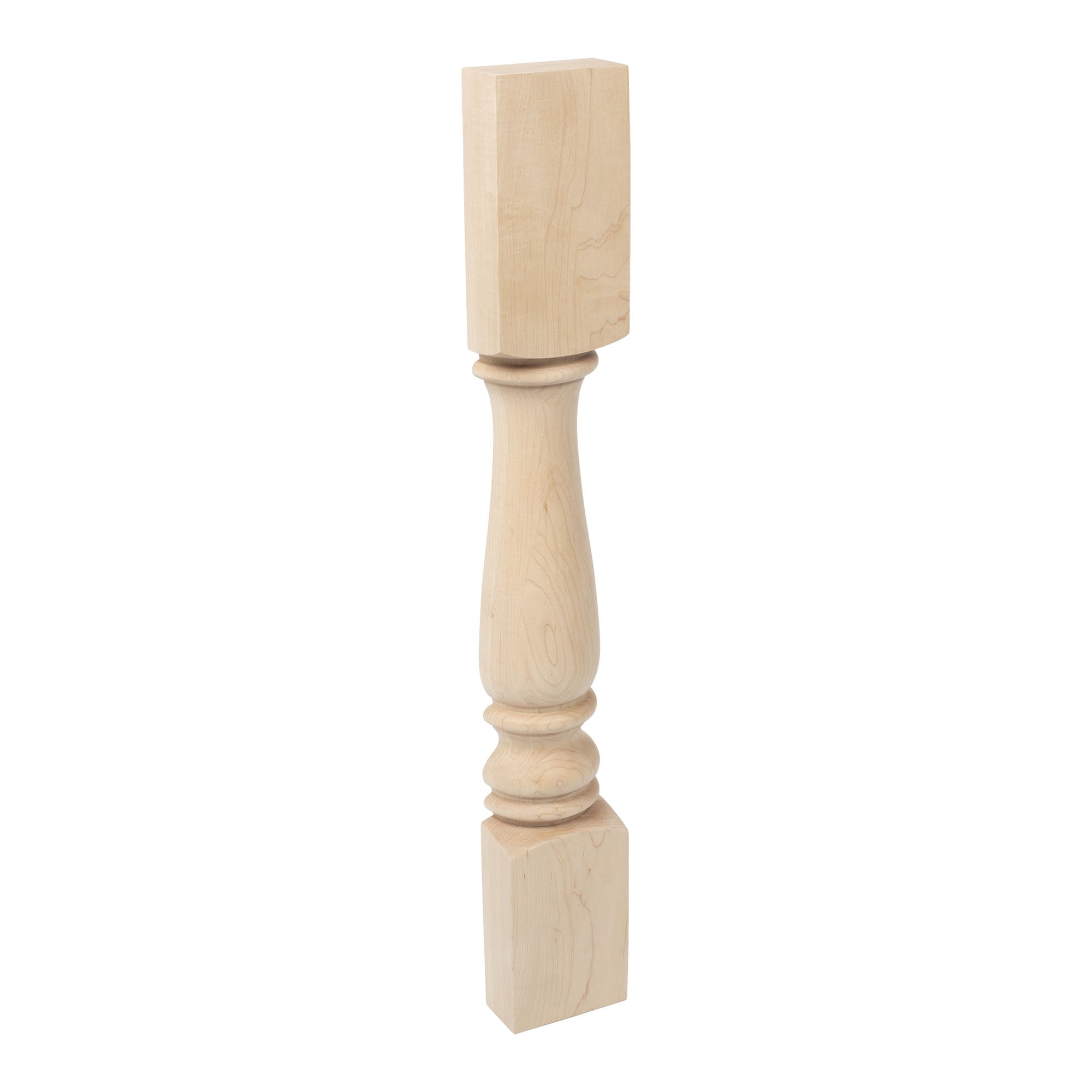 Natural Hard Maple Half Round Kitchen Island Leg
