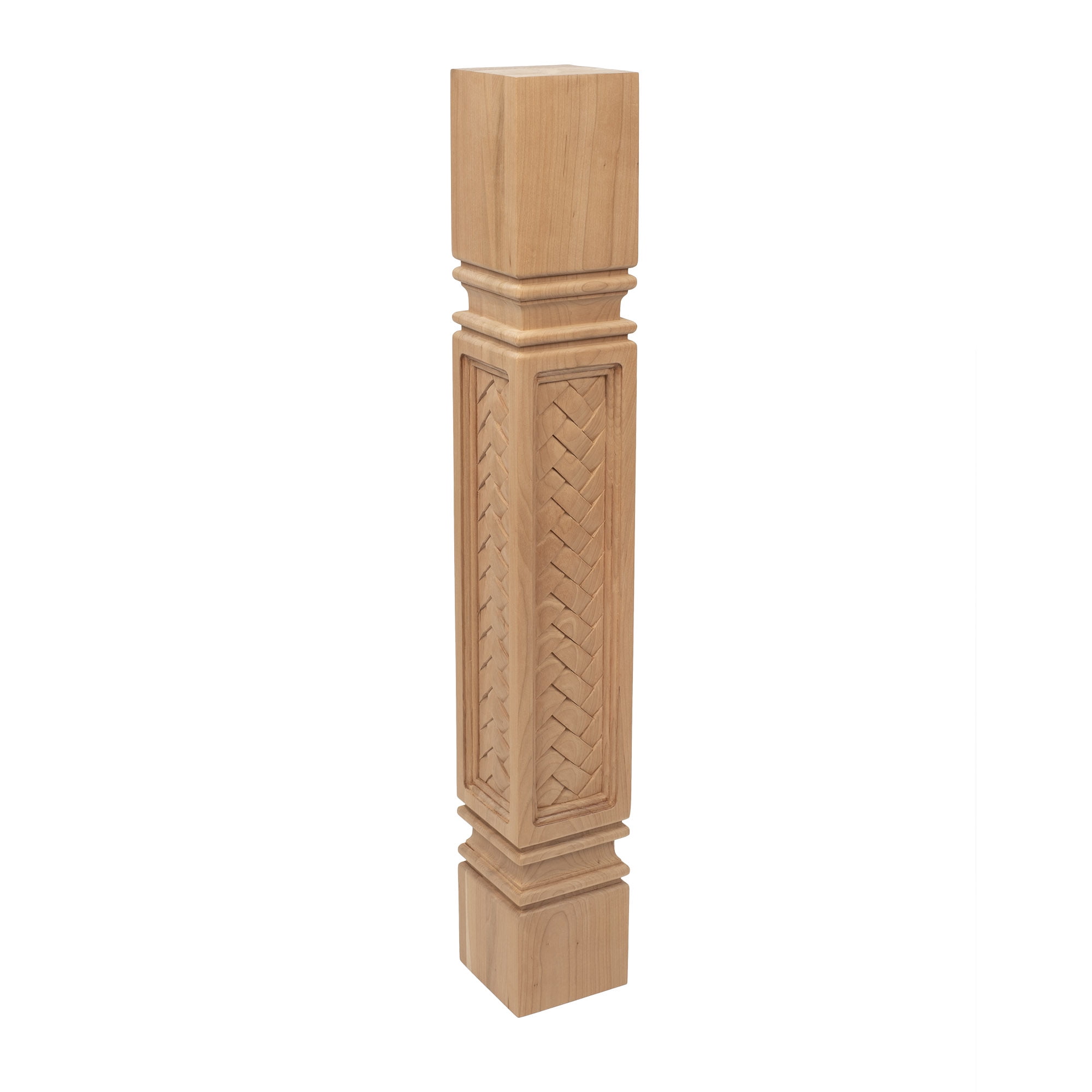 Unfinished Cherry Mission Weave Kitchen Island Leg
