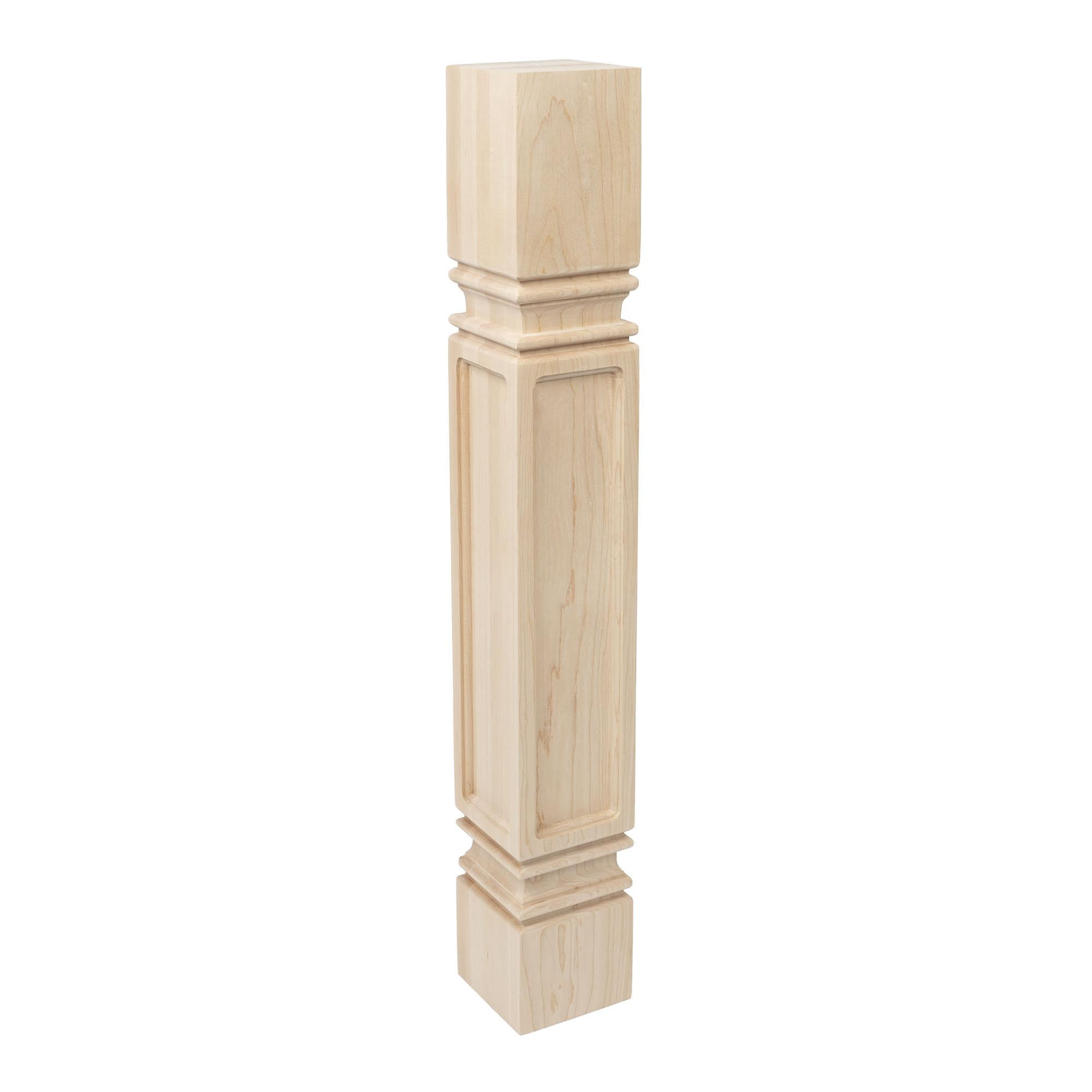 35.25" High Unfinished Hard Maple Mission Island Leg