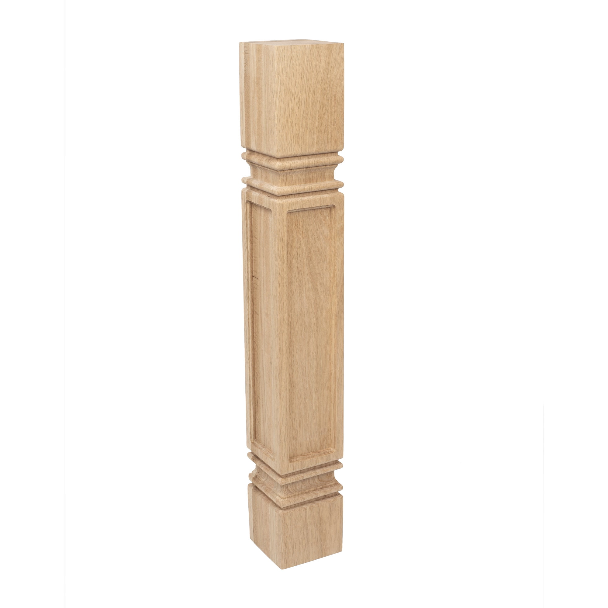 Unfinished Solid Red Oak Mission Kitchen Island Leg 35-1/4"