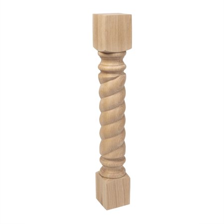 Outwater Rope Unfinished Red Oak Kitchen Island Leg, 35-1/4 x 5 in